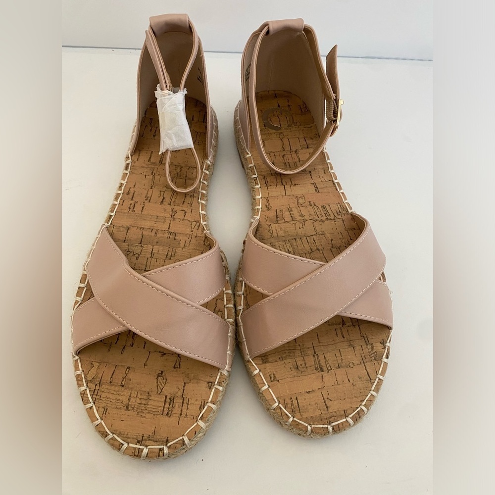 Journee Collection Womens Blush Pink Espadrille Sandals Size 9M Summer Beach - Picture 5 of 12